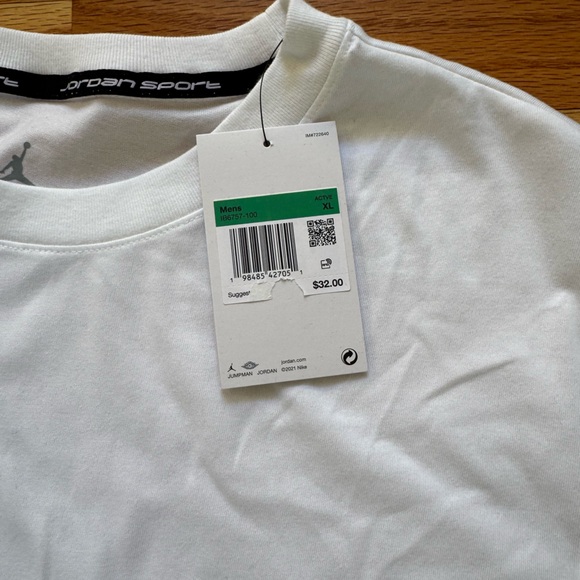 Jordan Sport Dri-Fit Jumpman Short Sleeve Tee in White Sz XL NWT CURRENT - Picture 3 of 3